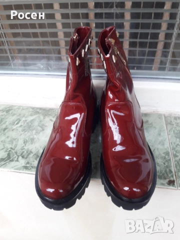 Дамски лачени боти 39, снимка 6 - Дамски боти - 48199173