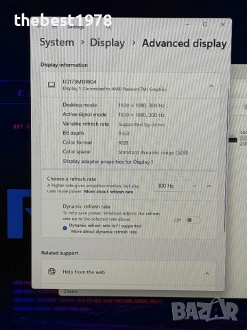17.3 300Hz ROG Strix`Ryzen 9-5900HX/RTX 3070/16GB RAM/512GB SSD/RGB, снимка 10 - Лаптопи за игри - 53526733