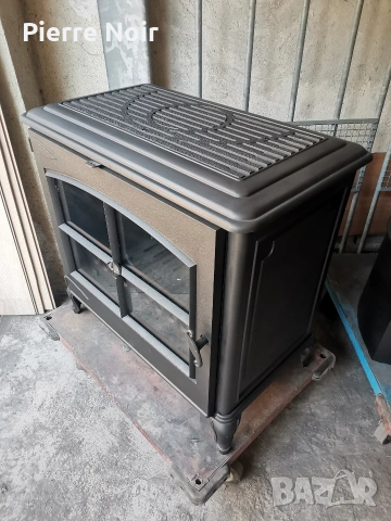 Френска чугунена печка на дърва 12kW, снимка 6 - Камини - 53833704