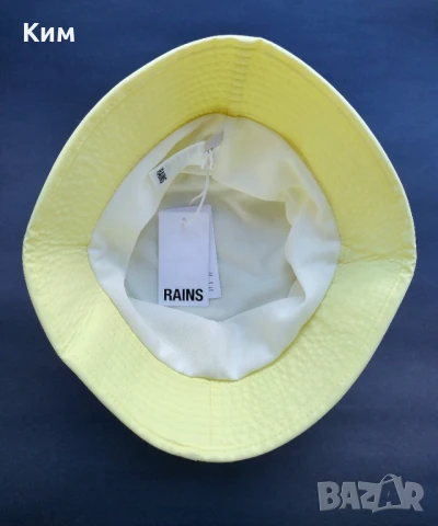 Шапка идиотка RAINS жълта , снимка 3 - Шапки - 50586439