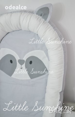 Преносимото легло Baby Nest ""Racoon"" - с ушички и апликирано матраче Енотче, снимка 6 - Бебешки легла и матраци - 36020604