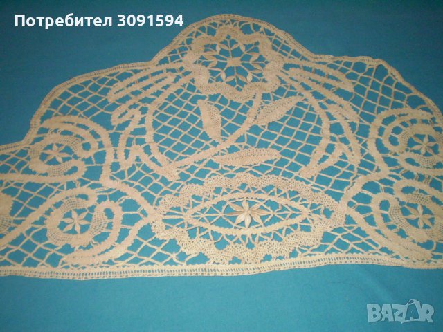 Стар  мотив-  покривка брюкселска дантела