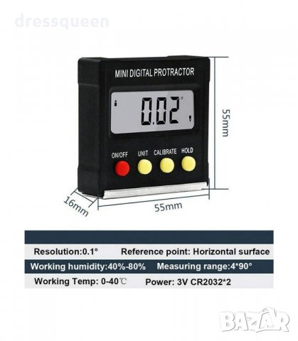 3103 Магнитен дигитален ъгломер и нивелир, снимка 6 - Измервателни инструменти - 34248266