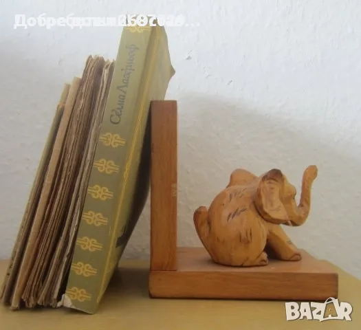 Голям стар дървен ограничител за книги, фигура, дърворезба Bookend, снимка 16 - Статуетки - 36611632