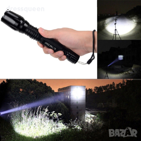 T6-0478 Мощен ловен фенер Cree LED и алуминиев корпус, снимка 7 - Други - 44919541