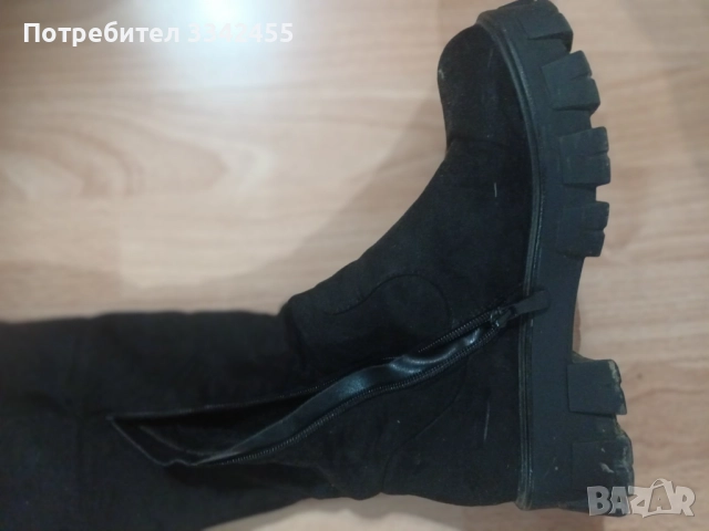 Велурени чизми, запазени, снимка 4 - Дамски ботуши - 52737179