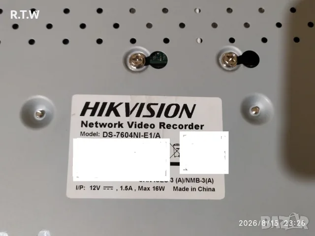 Видео рекордер 4-канален, NVR Hikvision 6MP + HDD, 750GB, снимка 8 - Комплекти за видеонаблюдение - 55717297