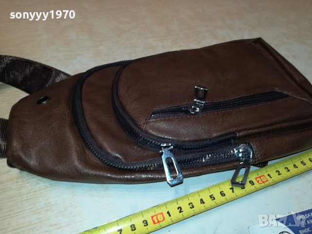 КАФЯВА КОЖЕНА ЧАНТА 2508230828, снимка 3 - Чанти - 41960481