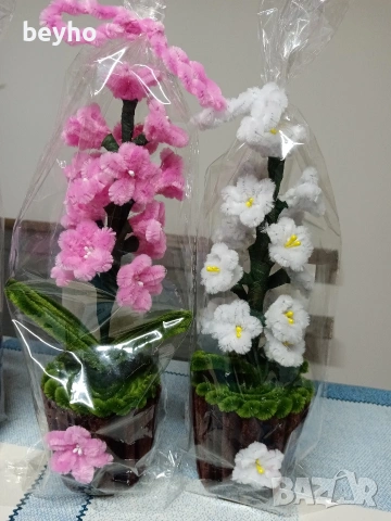 ръчно изработени цветя 