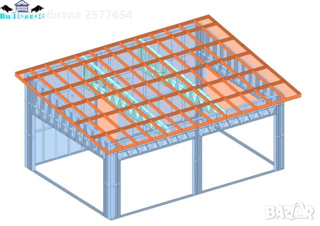 Конструкция за Гараж,Паркинг-33.5м²-6,7м x 5м