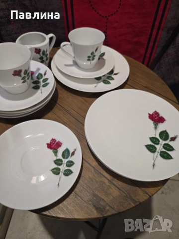 Винтидж Немски порцеланов сервиз, снимка 11 - Сервизи - 53865709