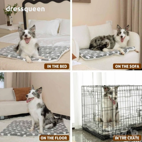 4628 Луксозна мека плюшена постелка за домашни любимци с противоплъзгащо дъно, снимка 3 - Други стоки за животни - 53643985