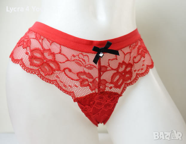 Secret Possessions L луксозни червени дантелени бразилиани, снимка 5 - Бельо - 44789764