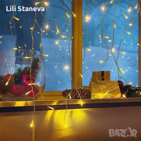 Коледна LED светлинна завеса., снимка 4 - Лед осветление - 52389433