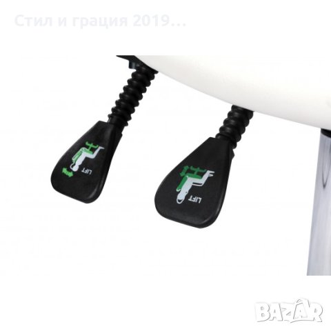 Козметичен стол - табуретка с облегалка Rita 53/73 см, снимка 4 - Педикюр и маникюр - 44262276