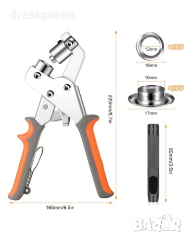 4892 Професионални лостови клещи за капси с ергономичен захват и включен калъф, снимка 8 - Клещи - 53624360