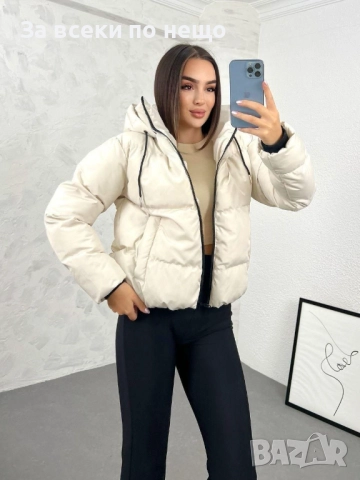 Дамско Зимно Яке - Розово, Черно Или Светло Бежово Код S13, снимка 4 - Якета - 52393544