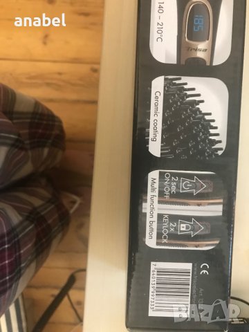 Smooth Ceramic електрическа четка за изправяне на коса на Trisa, снимка 6 - Маши за коса - 41473682