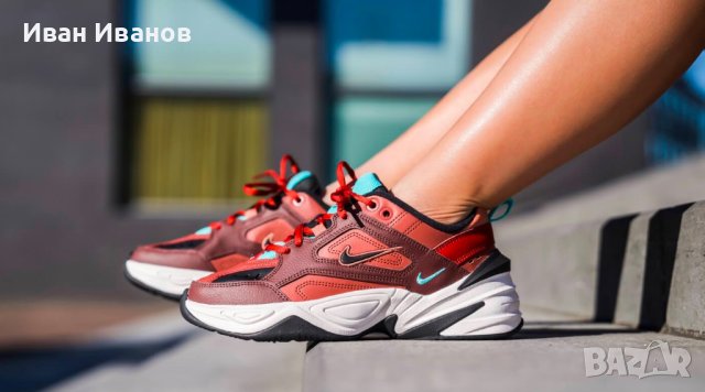 маратонки  Nike M2K Tekno Mahogany Mink/Black/Burnt Orange номер 41, снимка 5 - Маратонки - 40781172