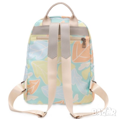 Дамска раница Leaf + пухче, снимка 5 - Раници - 40298572