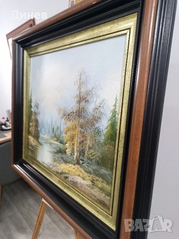 Внушителен Пейзаж от Гастон Квидус (Gaston Quidousse, 1938–1998), снимка 11 - Картини - 51968387