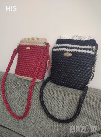 Дамски плетени чанти, луксозни, хендмейд с подплата и джоб, различни модели , снимка 8 - Чанти - 40479208
