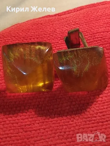 КРАСИВИ СТАРИ РУСКИ КЕХЛИБАРЕНИ БУТОНЕЛИ РЕТРО КОПЧЕТА за РЪКАВЕЛИ 44433, снимка 11 - Антикварни и старинни предмети - 46504149