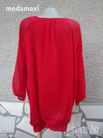 4XL Нова  блуза VRS в червено , снимка 7 - Туники - 41769214
