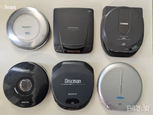 6 броя дискмени Discman Sony Panasonic Kenwood Casio Murphy