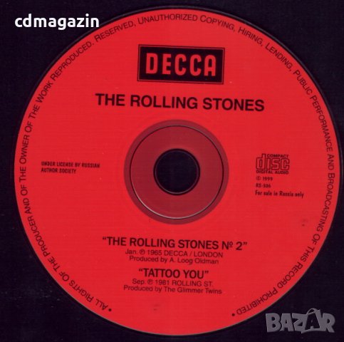 Компакт дискове CD The Rolling Stones – The Rolling Stones №2 / Tattoo You, снимка 3 - CD дискове - 35777903