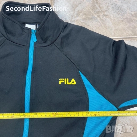 Дамско спортно яке Fila с цип размер M черно, снимка 3 - Якета - 52858986