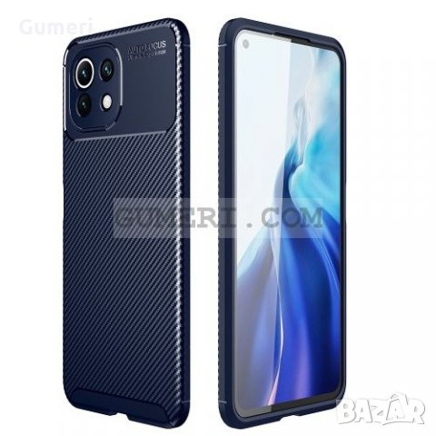 Xiaomi 11 Lite 5G NE Противоударен Силиконов Гръб Със Защита За Задната Камера - Карбон, снимка 13 - Калъфи, кейсове - 35727871