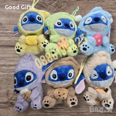 Labubu Stitch, Лабубу Стич Ключодържател , снимка 2 - Плюшени играчки - 51137051