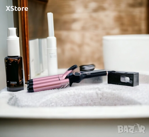 Маша за коса ретро Voltz, 60W, Турмалинов кристал покритие, 200°C , Черен, снимка 4 - Маши за коса - 52593750