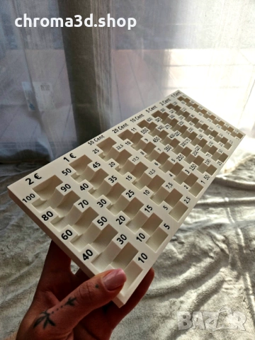 Голям Евро Монетник с износоустойчиви текст цифри. BIG Euro Coins Tray, снимка 8 - Друго търговско оборудване - 53078087