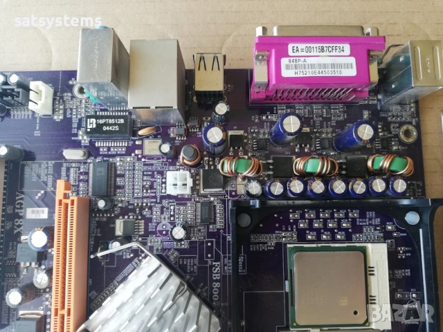 Дънна платка ECS 848P-A REV:2.0A Socket 478 CPU+FAN+RAM, снимка 7 - Дънни платки - 42471556