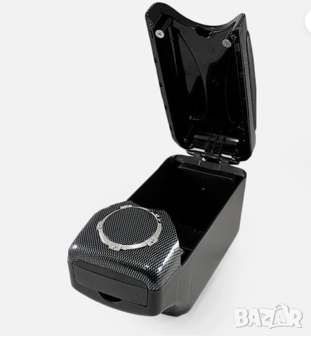 Rex carbon + 3G 48007 Универсален подлакътник за автомобили, с поставка за чаша,  черен с карбон, снимка 3 - Аксесоари и консумативи - 51545795