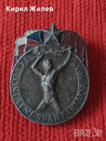 I. CELOSTATNI SPARTAKIADA 1955 Рядка СОЦ СПОРТНА ПОСРЕБРЕНА ЗНАЧКА с ЕМАЙЛ-ЛАК СПАРТАКИАДА 31598, снимка 8 - Колекции - 38065078
