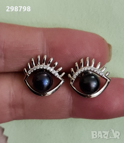 Дамски обеци от естествени перли и сребро, снимка 5 - Обеци - 36078975