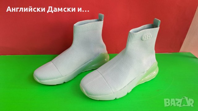 Английски дамски кецове тип чорап-RIVER ISLAND