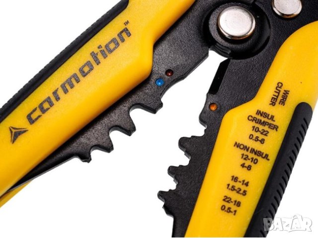 Carmotion Клещи кримпващи рязане оголване на кабели кабелни обувки, снимка 5 - Клещи - 41211985