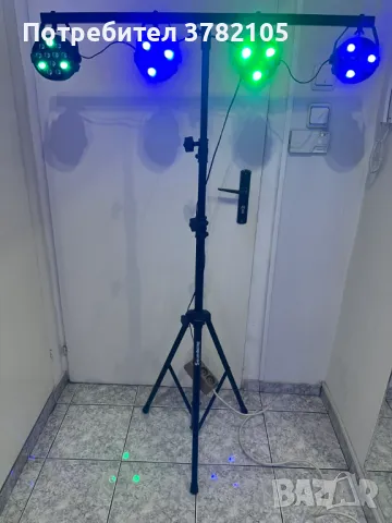 Продавам комплект мобилна стойка и 4 бр. LED PAR осветление, снимка 5 - Друга електроника - 48233791