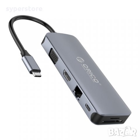 USB Хъб USB Преобразувател Orico MC-U111P, USB Type C Хъб, 11-in-1 Multifunction Docking Station