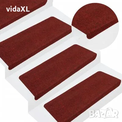 vidaXL Самозалепващи стелки за стълби, 15 бр, 65x24,5x3,5 см, червени（SKU:343480）, снимка 3 - Други - 49243071