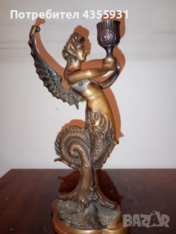 Бронзов стар античен свещник старинен свещник , снимка 11 - Антикварни и старинни предмети - 48899303