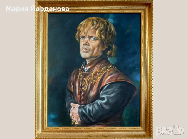 Картина маслени бои на платно "Портрет на Тирион Ланистър", 55 х 46 см