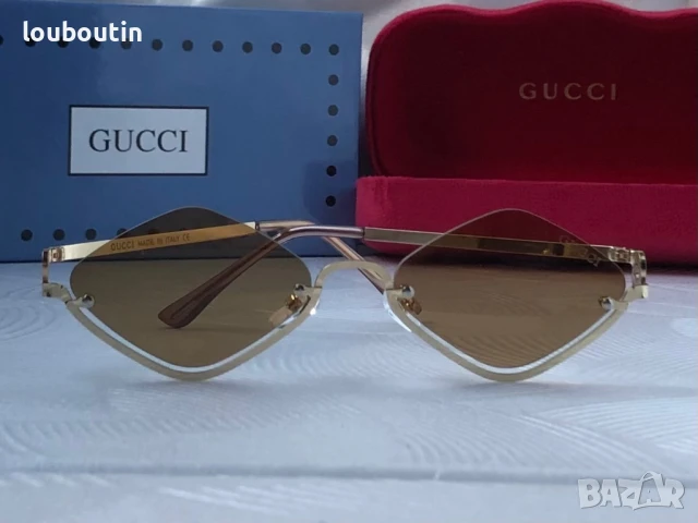 GUCCI дамски слънчеви очила ромб 2 цвята черни кафяви, снимка 13 - Слънчеви и диоптрични очила - 50741381