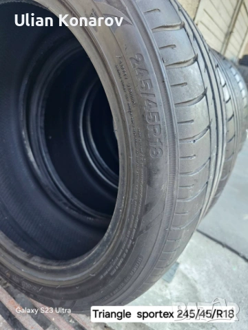 Летни гуми Triangle Sportex 245/45/R18, снимка 8 - Гуми и джанти - 53836510