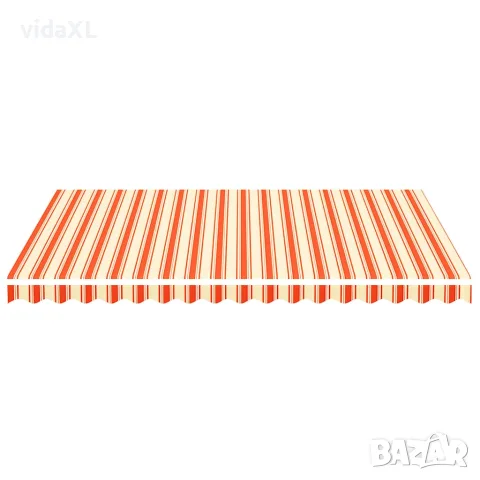 vidaXL Резервен плат за тента, жълт и оранжев, 400x300 см, полиестер, снимка 3 - Облицовки - 56146591