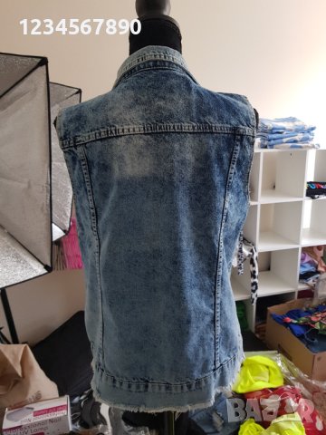 Нов дънков елек, снимка 3 - Елеци - 40529998